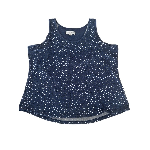 Karen Neuburger Tops - Live Love Lounge by Karen Neuburger Women's XXL‎ Soft Blue White Dot Tank Top